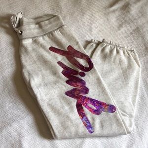 PINK sequin sweatpants